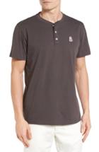 Men's Psycho Bunny Henley T-shirt (s) - Black