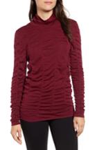Women's Nic+zoe Scrunched Up Turtleneck Top - Red