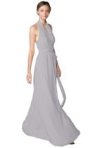 Women's Ceremony By Joanna August 'amber' Side Tie Chiffon Halter Gown