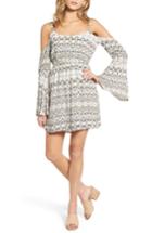 Women's Cupcakes And Cashmere Starling Bell Sleeve Dress, Size - Ivory