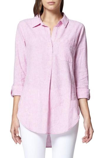 Women's Sanctuary Linen Blend Gauze Tunic Top - Pink