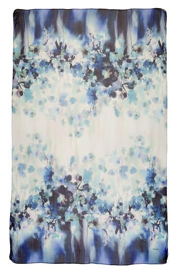 Women's Max Mara Rimmel Printed Silk Scarf, Size - Blue
