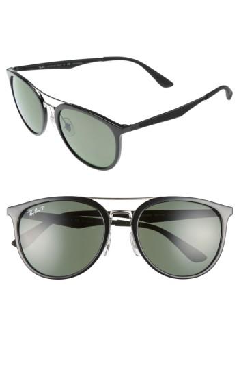Women's Ray-ban 55mm Polarized Sunglasses - Black
