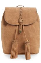 Elle & Jae Gypset Palomina Cutwork Trim Faux Leather Backpack - Brown