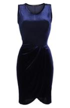 Women's Fraiche By J Velvet Tulip Dress - Blue