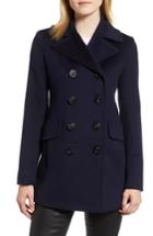 Women's Fleurette Loro Piana Wool Peacoat - Blue