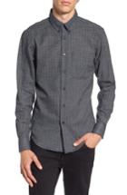 Men's Naked & Famous Denim Black Kasuri Regular Fit Print Sport Shirt - Black