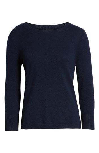 Women's J.crew Crewneck Cashmere Sweater - Blue
