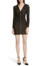 Women's Self-portrait Zip Front Sequin Minidress