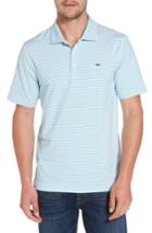 Men's Vineyard Vines Wilson Stripe Jersey Polo - White