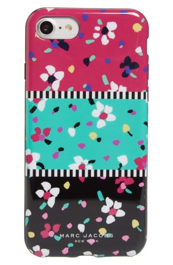 Marc Jacobs Painted Flowers Iphone 7 Case - Black