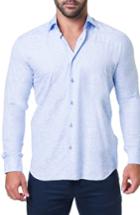 Men's Maceoo Fibonacci Flow Trim Fit Sport Shirt (3xl) - Blue