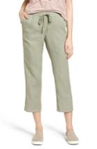 Women's Caslon Linen Crop Pants - Green