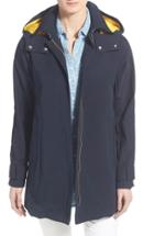 Women's Vince Camuto Hooded Fly Front Stadium Jacket - Blue