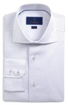 Men's David Donahue Trim Fit Textured Dress Shirt - 32/33 - Purple