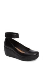 Women's Clarks Wynnmere Fox Ankle Strap Pump .5 M - Black