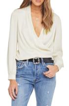 Women's Astr The Label Janice Crossover Front Top - Ivory