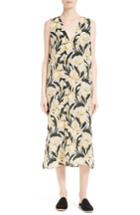 Women's Equipment Connery Print Silk Midi Dress - Ivory