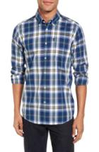 Men's Barbour Jeff Trim Fit Plaid Sport Shirt - Blue