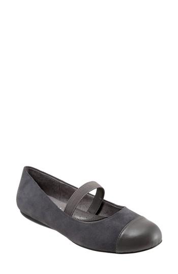 Women's Softwalk Napa Mary Jane Flat .5 M - Grey