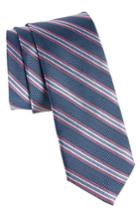 Men's Nordstrom Men's Shop Curtis Stripe Silk Tie, Size - Purple