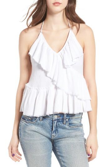 Women's Sun & Shadow Ruffle Halter Top