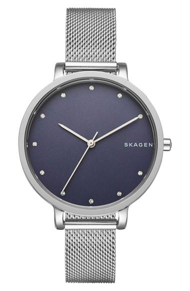 Women's Skagen Hagen Round Mesh Strap Watch, 34mm