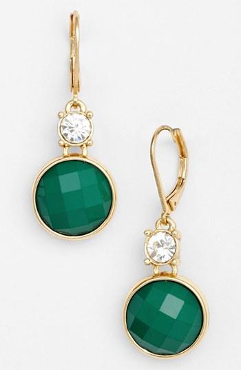 Anne Klein Drop Earrings Green/