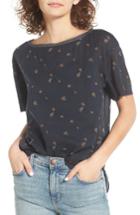 Women's Treasure & Bond Relaxed Woven Tee, Size - Blue