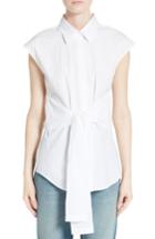 Women's T By Alexander Wang Tie Waist Cotton Top