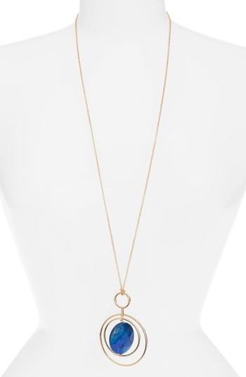 Women's Halogen Orbital Semiprecious Stone Pendant Necklace