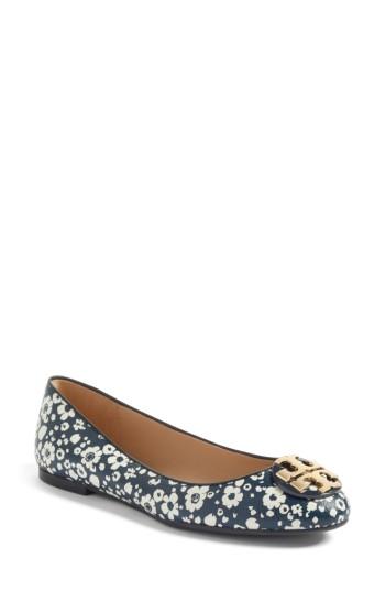 Women's Tory Burch Claire Ballerina Flat M - Blue/green