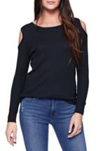 Women's Sanctuary Bowery Cold Shoulder Thermal Tee - Black