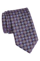 Men's Brioni Medallion Silk Tie, Size - Purple