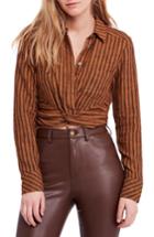 Women's Free People Lust For Life Twist Top - Brown