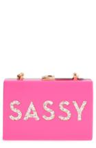Milly Sassy/glam Acrylic Box Clutch -