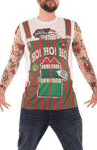 Men's Faux Real Christmas Overalls T-shirt, Size - Green