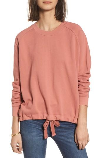 Women's Madewell Drawstring Sweatshirt, Size - Red