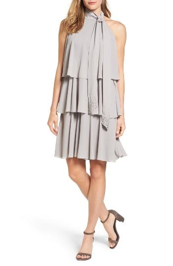 Women's Vince Camuto Embellished Swing Dress - Grey