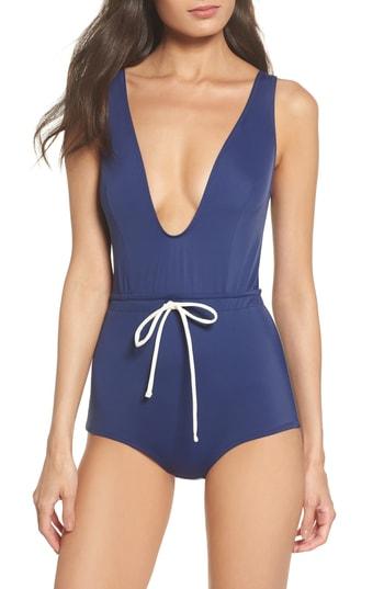 Women's Solid & Striped The Edie One-piece Swimsuit - Blue