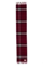 Women's Burberry Giant Check Cashmere Scarf, Size - Burgundy