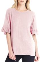 Women's Michael Stars Ruffle Sleeve Top, Size - Pink