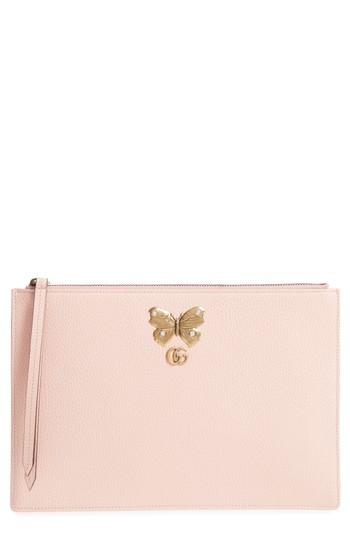 Gucci Linea Farfalla Leather Pouch -