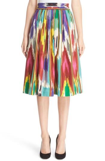 Women's Etro Ikat Print Skirt Us / 48 It - Green
