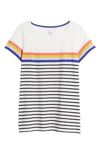 Women's Boden Breton Short Sleeve Stripe Cotton Top