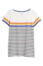 Women's Boden Breton Short Sleeve Stripe Cotton Top