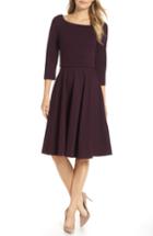 Women's Harper Rose Pleated Waist Fit & Flare Dress - Burgundy