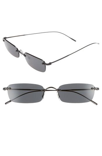 Women's Oliver Peoples Daveigh 54mm Rectangular Sunglasses - Matte Black