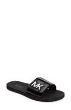 Women's Michael Michael Kors Mk Logo Slide M - Black