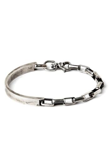 Men's Title Of Work Side Cuff To Box Chain Bracelet